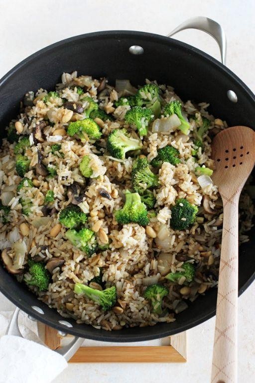 Mushroom and Broccoli Fried Rice