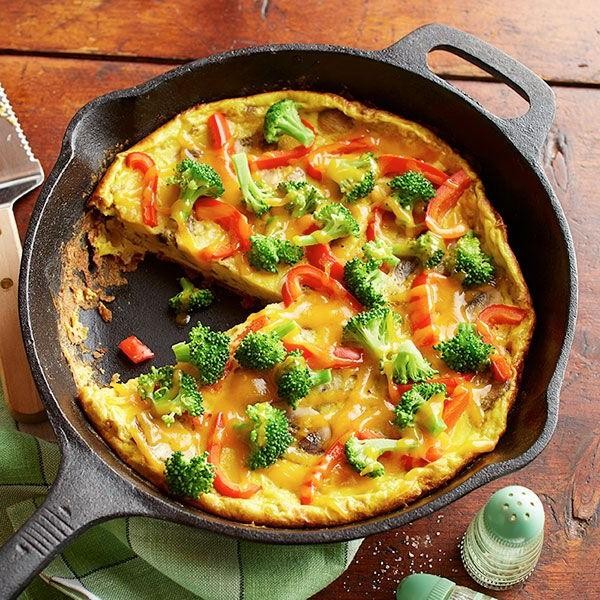 Mushroom and Broccoli Frittata