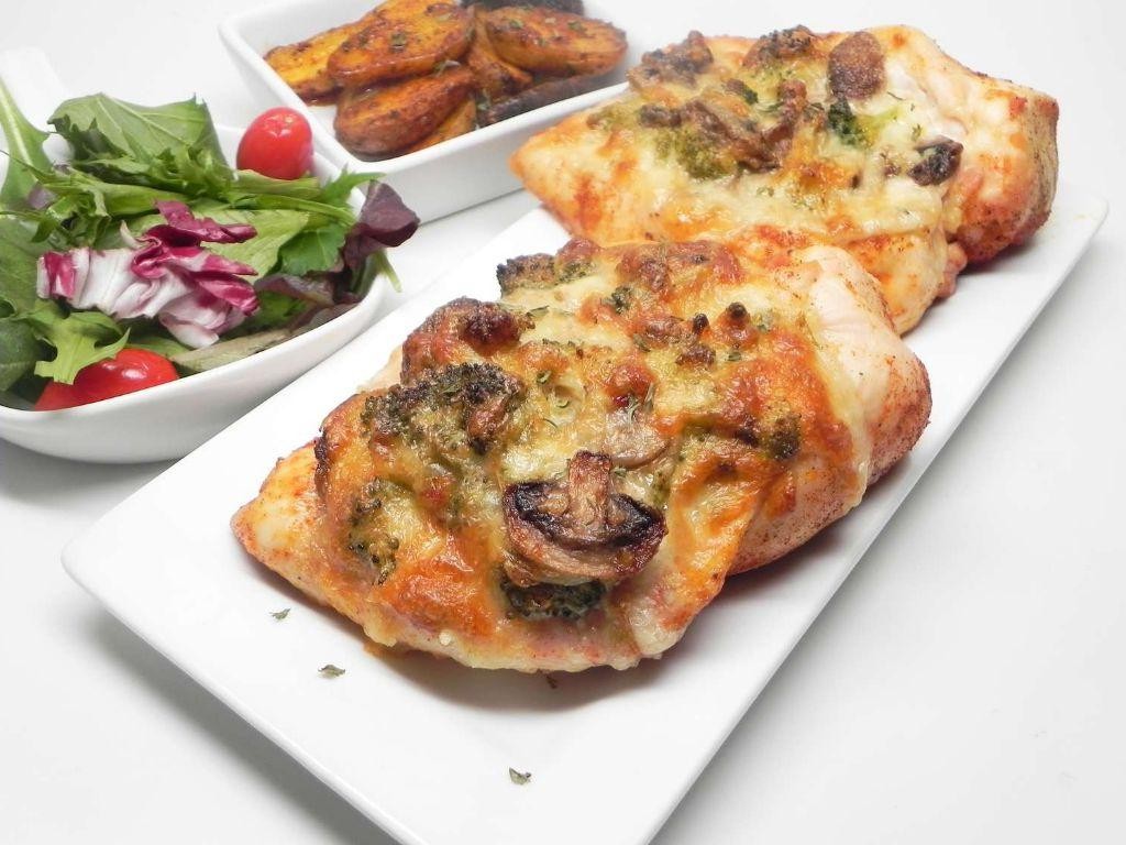 Mushroom and Broccoli Stuffed Chicken