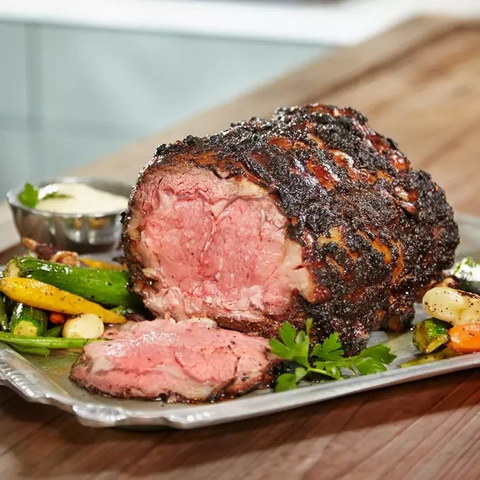 Mustard and Herb Crusted Ribeye Roast