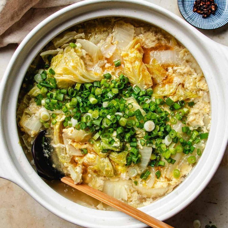 Napa Cabbage and Egg Drop Soup