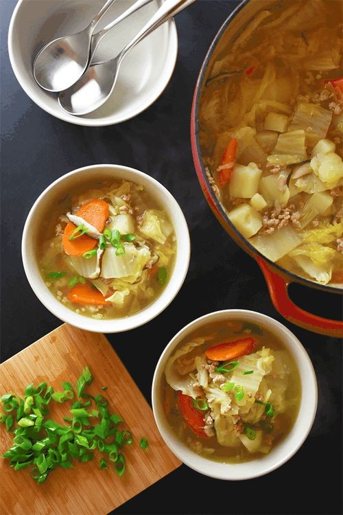 Napa Cabbage and Pork Rib Soup