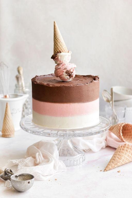 Neapolitan Ice Cream Cake