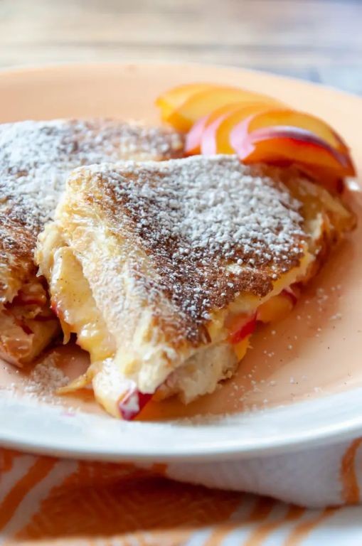 Nectarine Stuffed French Toast