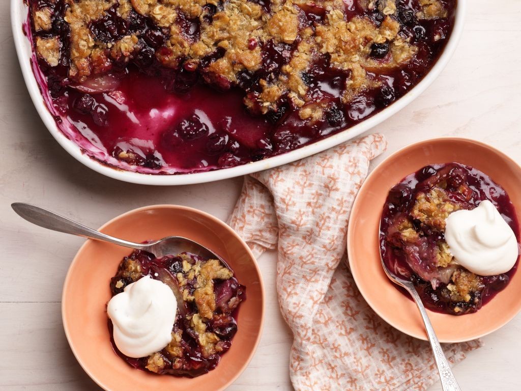 Nectarine and Blueberry Crisp