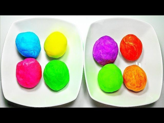 Neon-Colored Playdough with Cream of Tartar