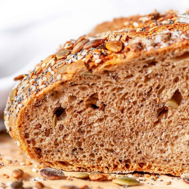 No Knead Multigrain Bread