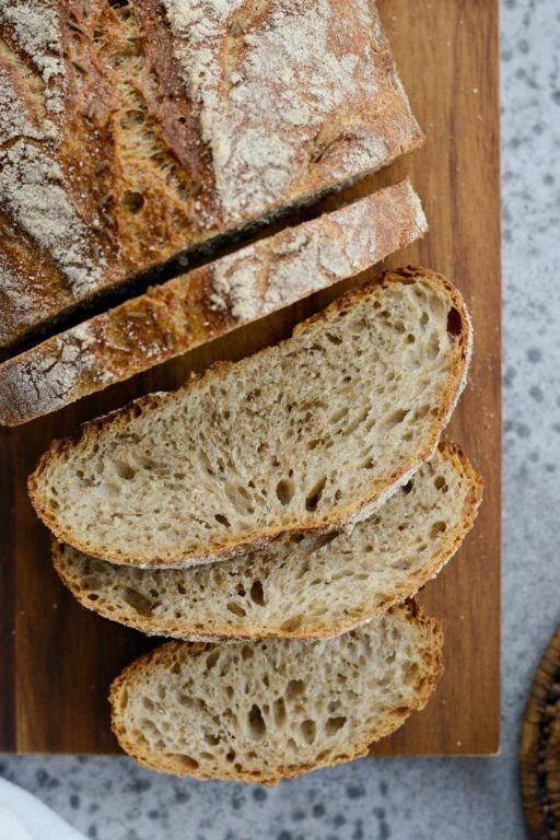 No Knead Rye Bread