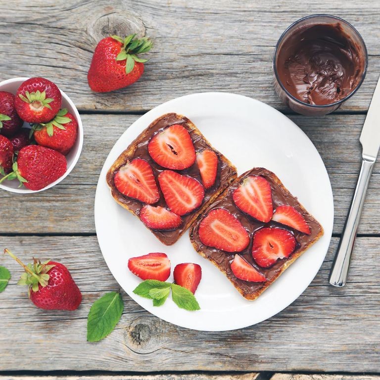 Nutella and Strawberry Toast