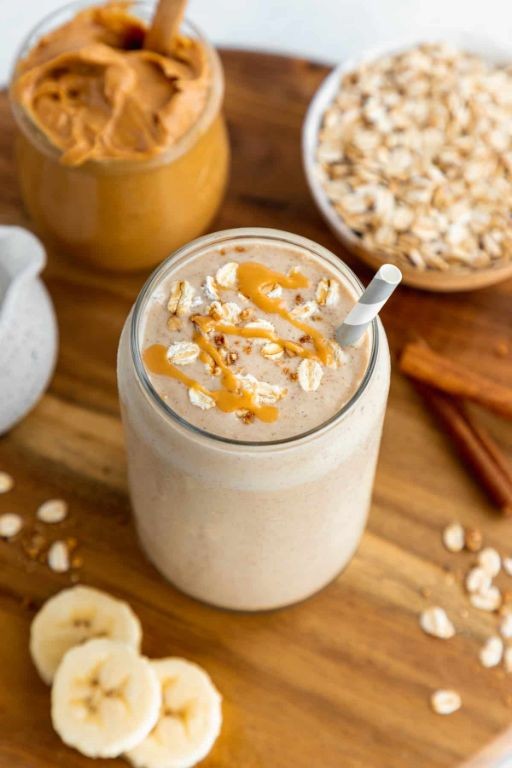 Oatmeal Banana Peanut Butter Shake