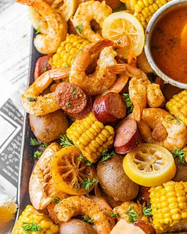 Old Bay Shrimp Boil with Lemon and Herbs