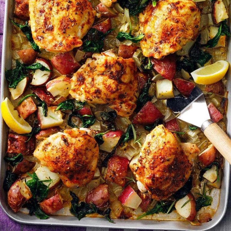 One-Pan Chicken Thighs with Vegetables