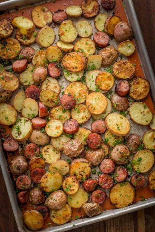 One-Pan Kielbasa and Roasted Potatoes