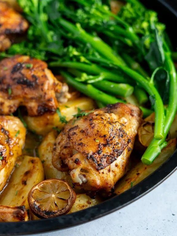 One-Pan Lemon Garlic Chicken and Potatoes