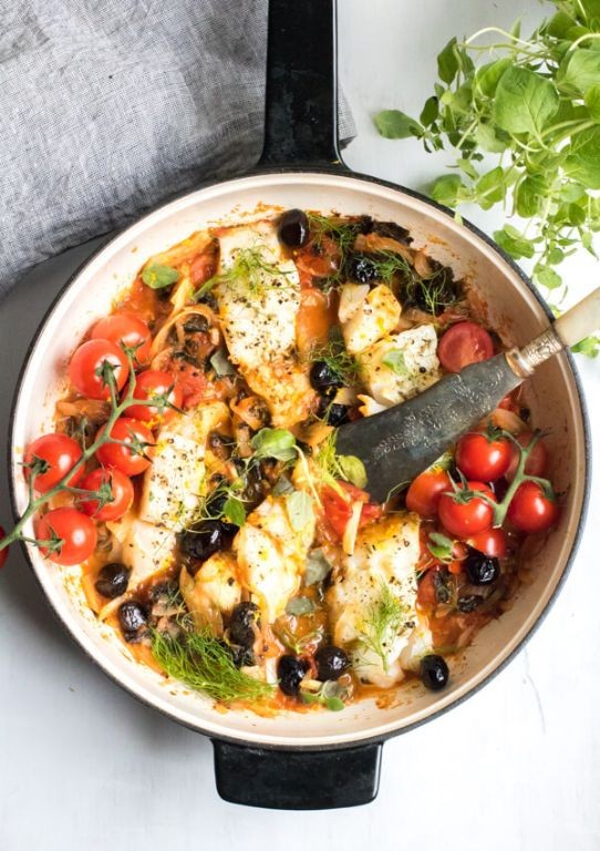One-Pan Mediterranean Fish Bake