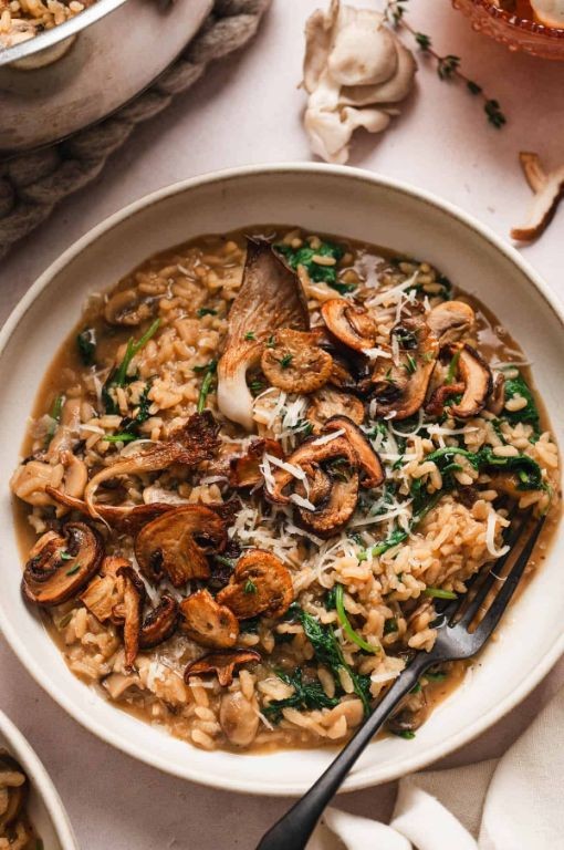 One-Pot Kale and Mushroom Risotto