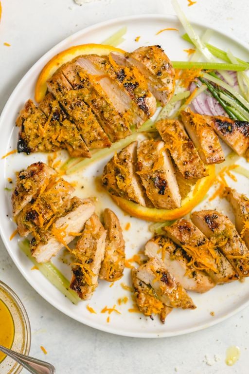 Orange Ginger Scored Chicken Breast