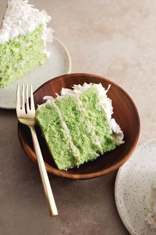 Pandan Coconut Chiffon Cake