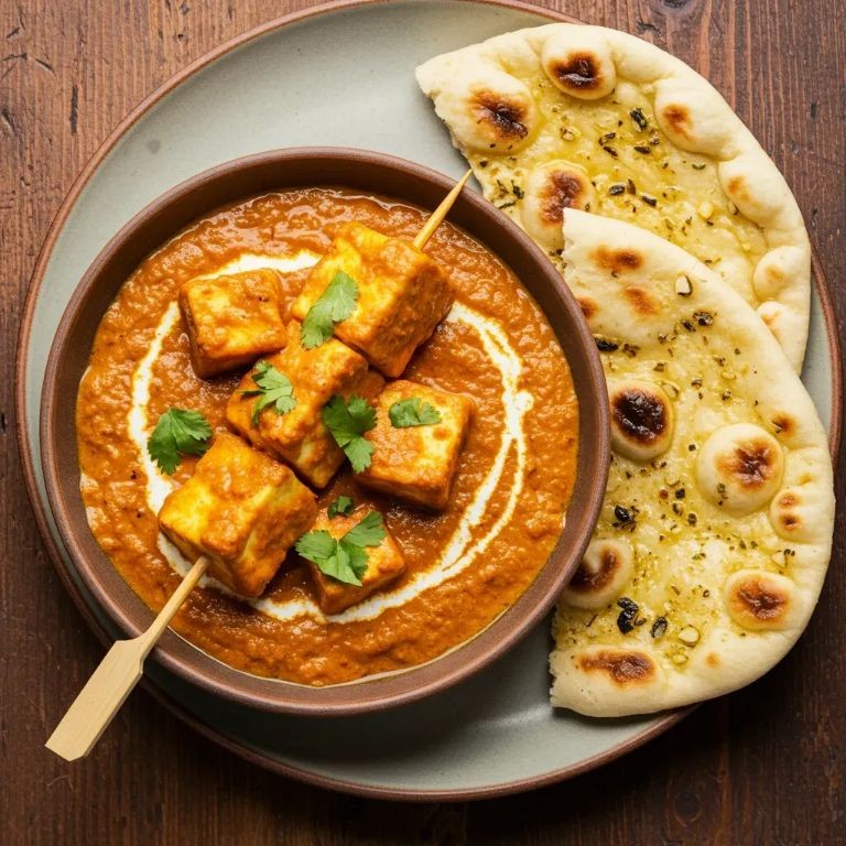 Paneer Butter Masala with Garlic Naan