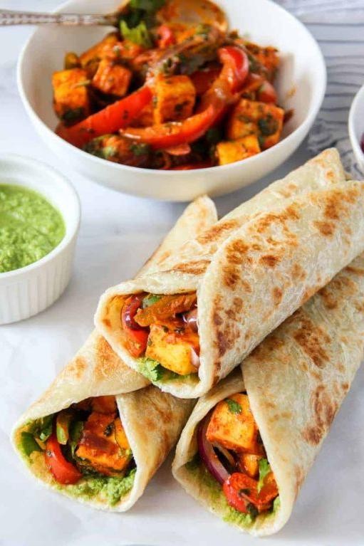 Paneer and Chicken Kathi Roll