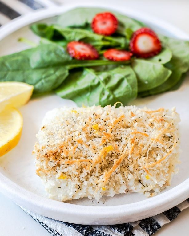 Panko Cod with Avocado Ranch Dip