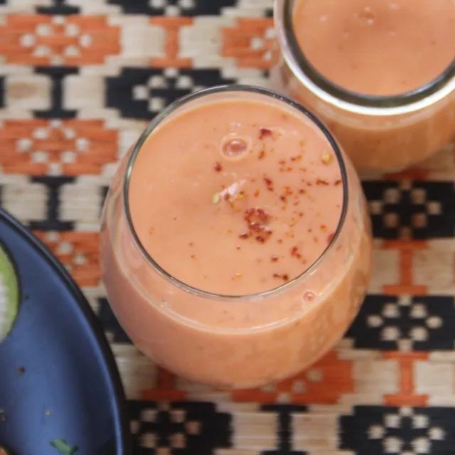 Papaya Lassi with Cinnamon