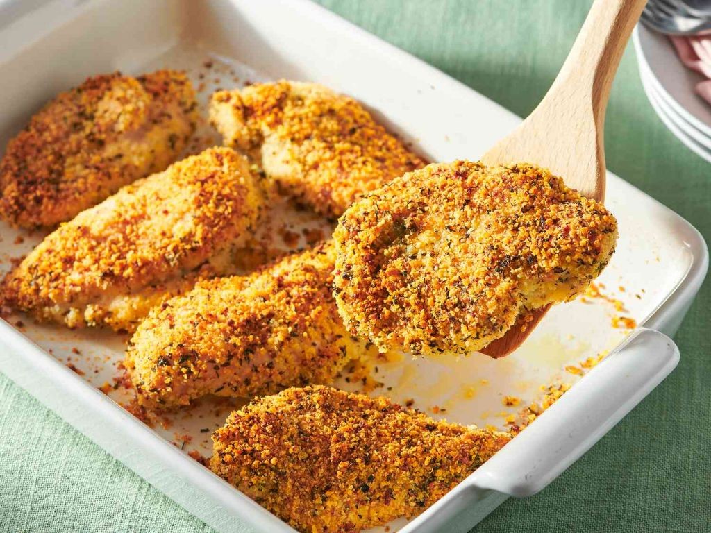 Parmesan Crusted Baked Chicken Breast