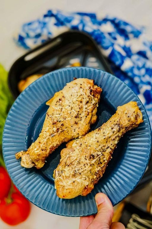 Parmesan Crusted Keto Chicken Legs