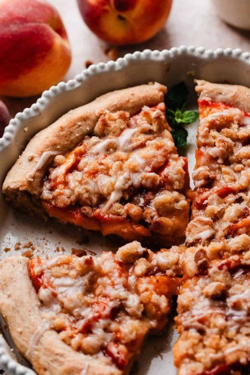 Peach Cobbler Dessert Pizza