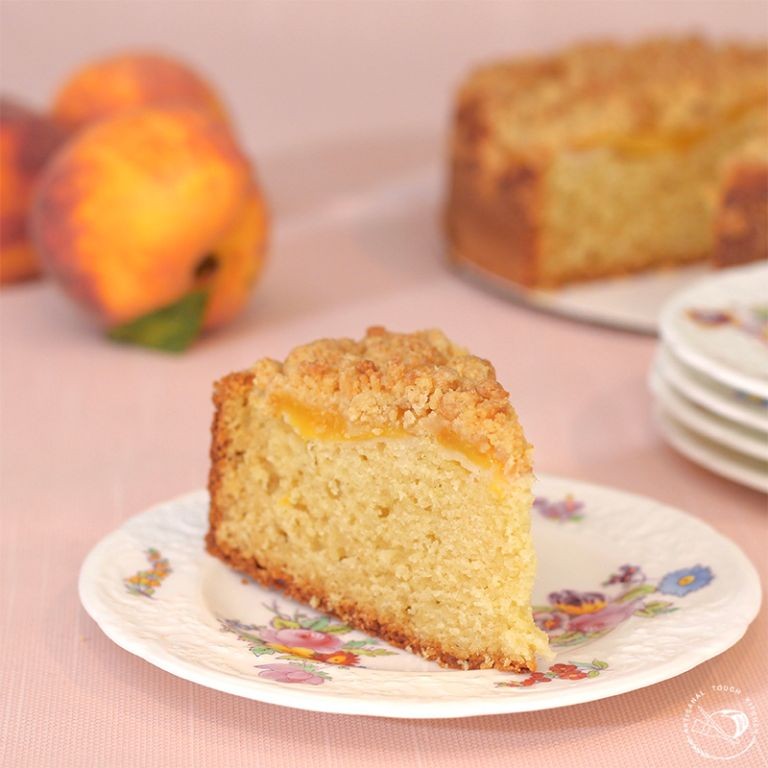 Peach Cobbler Sourdough Cake