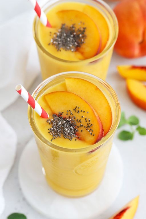 Peach Mango Chia Smoothie