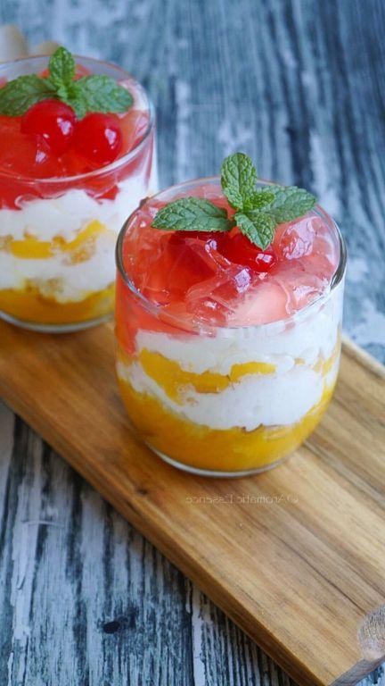 Peach Mango Gelatin Parfait