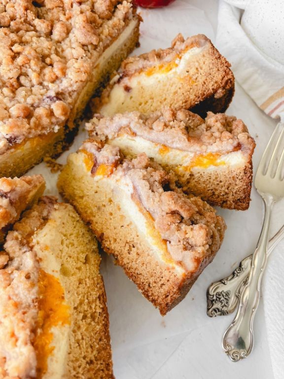 Peach and Cream Cheese Coffee Cake