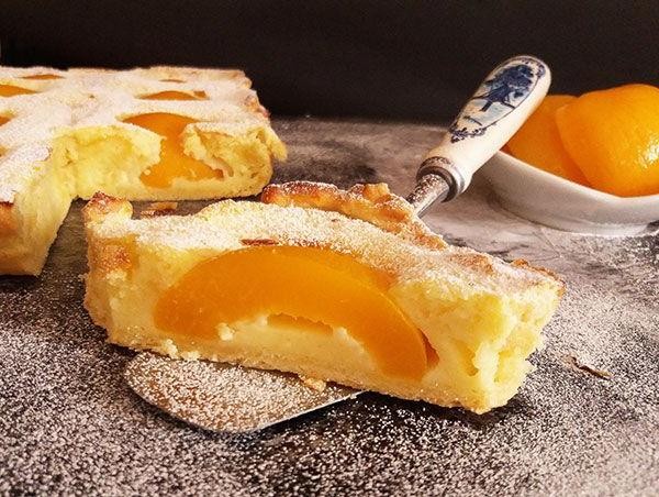Peach and Honey Greek Yogurt Tart