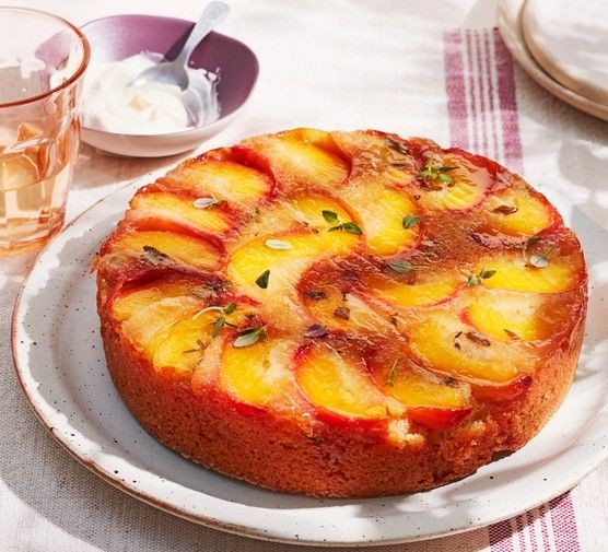 Peach and Lemon Drizzle Cake