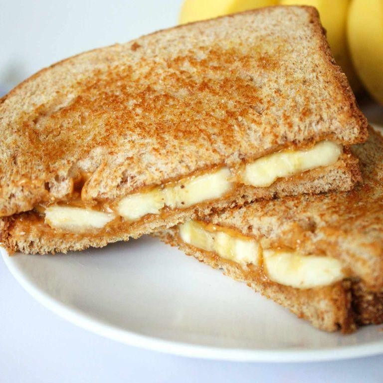 Peanut Butter and Banana Pressed Sandwich