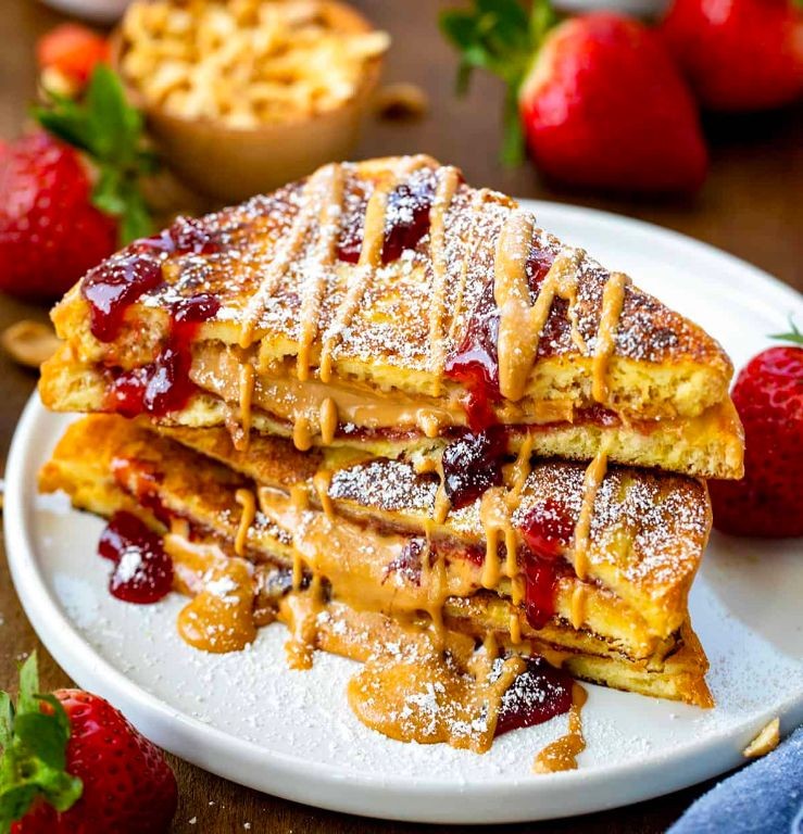 Peanut Butter and Jelly French Toast for One