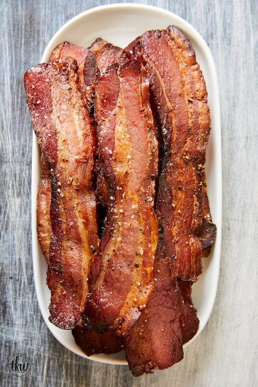Peppered Hickory Smoked Homemade Bacon