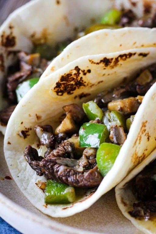 Philly Cheesesteak Tacos with Peppers