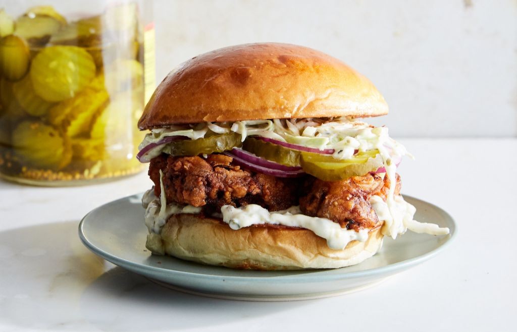 Pickle Brined Chicken Cutlet Sandwich