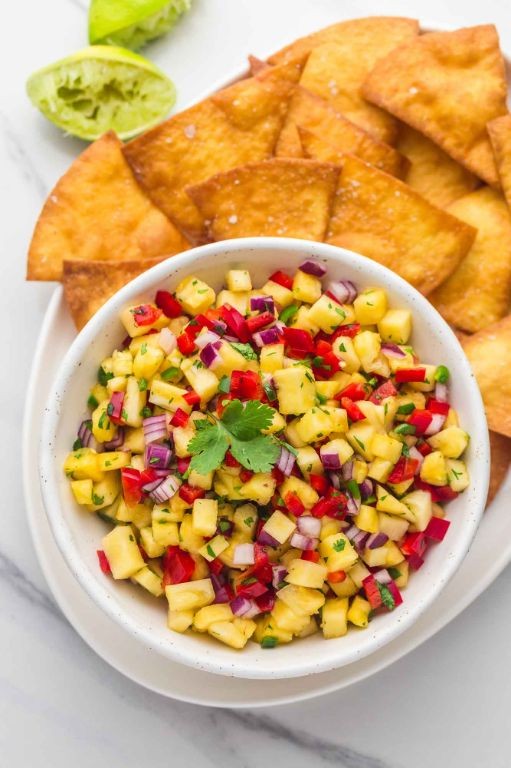 Pineapple Salsa with Tortilla Chips