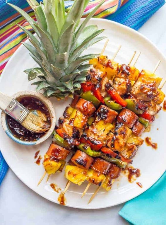 Pineapple Teriyaki Chicken Skewers
