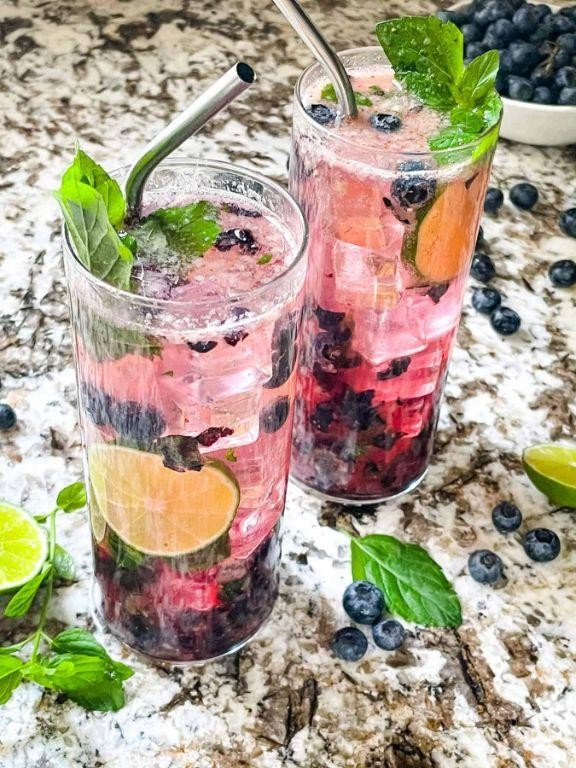 Pink Whitney Blueberry Mojito