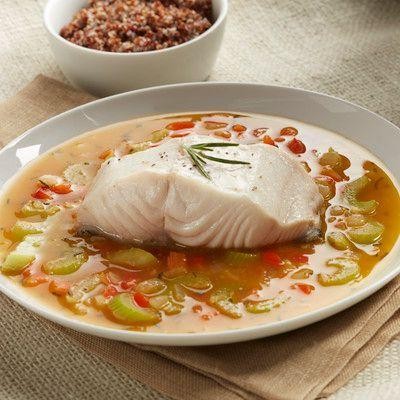Poached Cod in Herb-Infused Broth