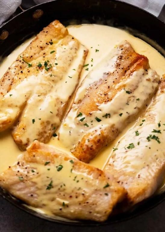 Poached Cod in White Wine and Shallots