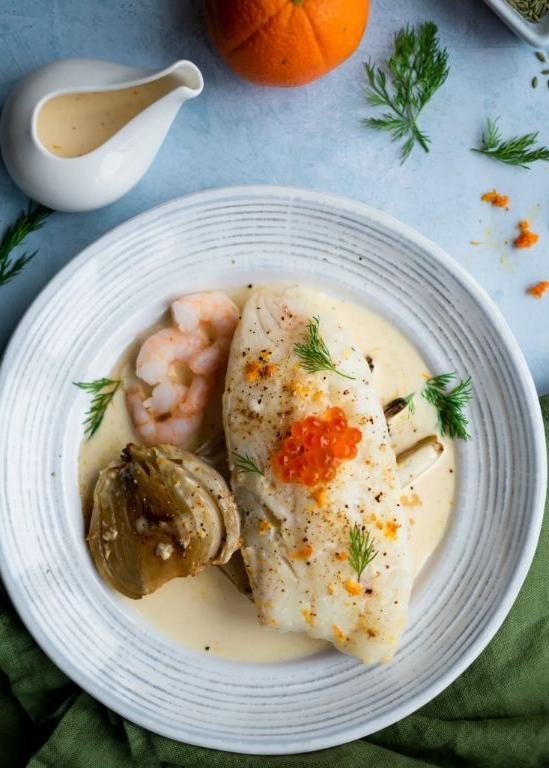 Poached Cod with Fennel and Orange
