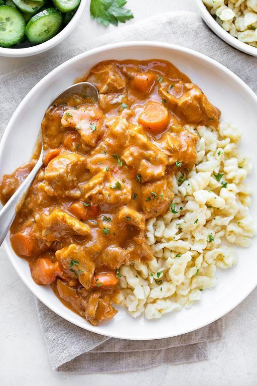 Polish Chicken Paprikash with Sour Cream