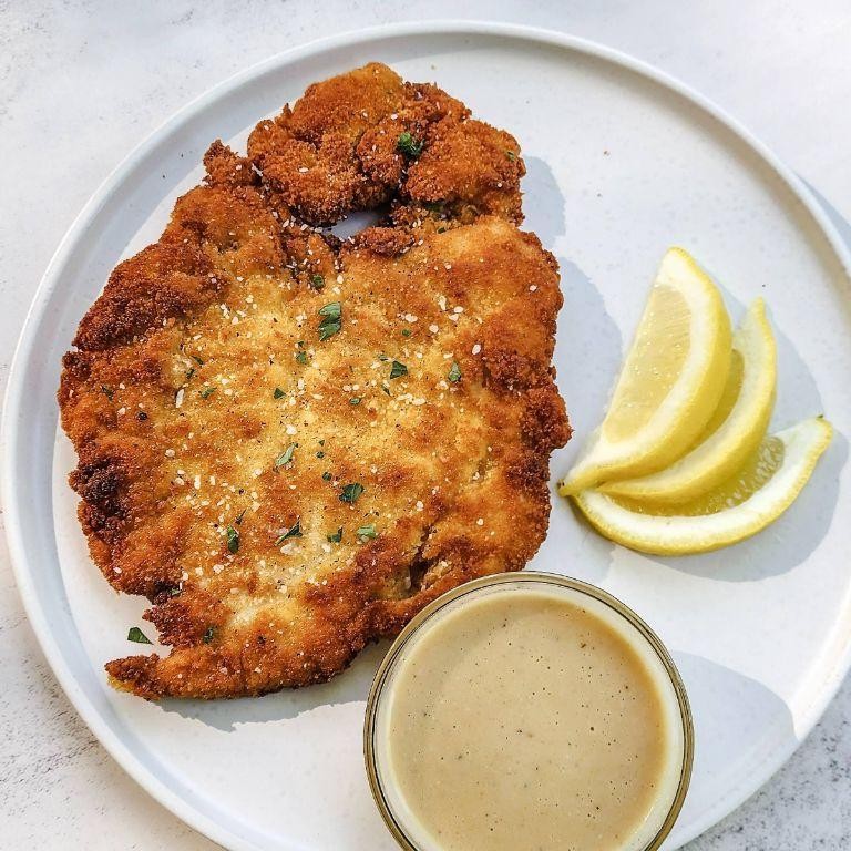 Polish Chicken Schnitzel with Lemon Butter Sauce
