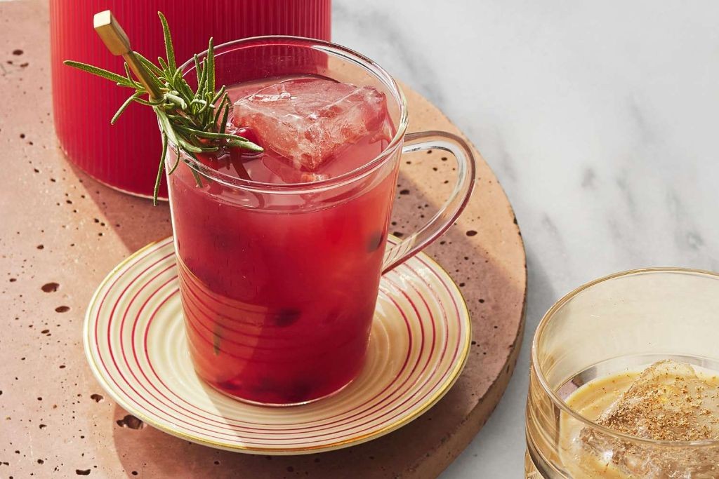 Pomegranate Tequila Punch with Lime