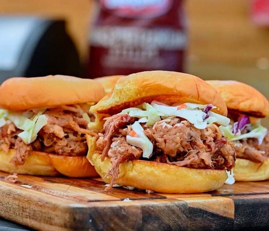 Pork BBQ Sliders with Coleslaw